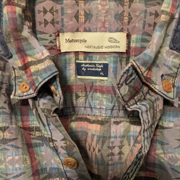 Motorcycle Nostalgic Modern Other - Motorcycle Nostalgic Modern - Southwestern Geometric Pattern